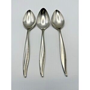 Oneidacraft Deluxe Textura VTG Stainless Teaspoons Silver Bundle of 3
